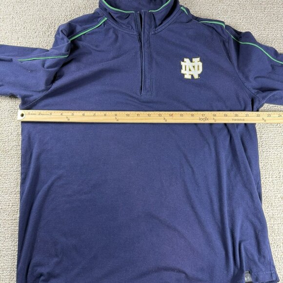 Under Armour Notre Dame Fighting Irish 1/4 Zip Pullover Shirt Blue Men’s Size L - Picture 5 of 8